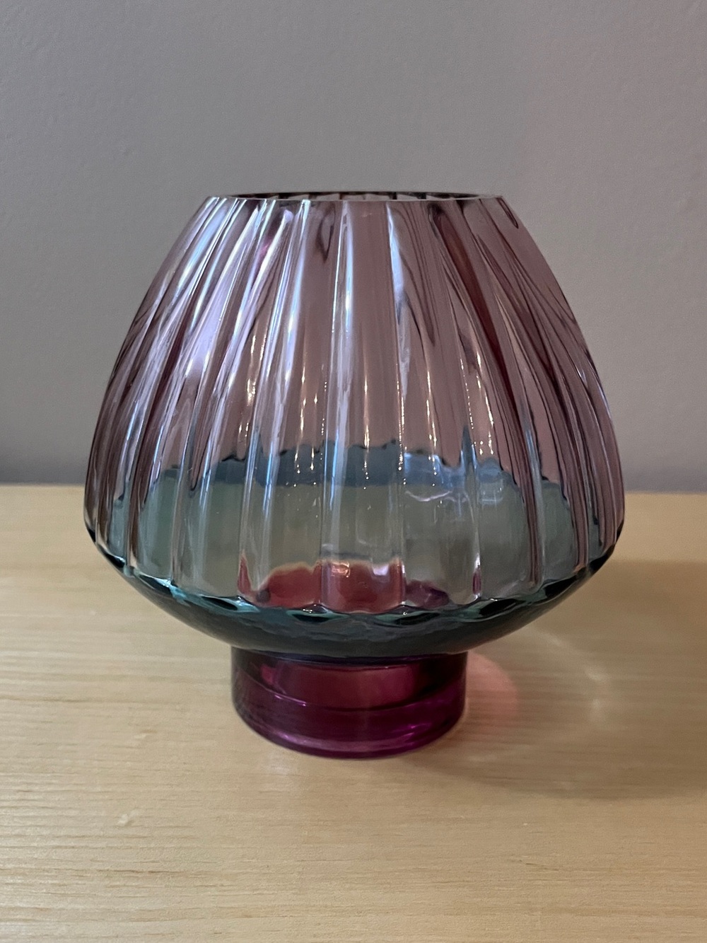 Anthropologie. Blue/Purple/Clear Vase.